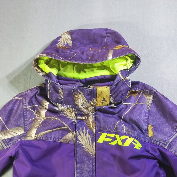 FXR Outdoor Child Squadron Jacket size 6 purple with outdoor design - Picture 2 of 13